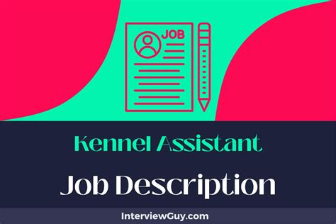 cnc kennel assistant|Kennel Assistant Job Description [Updated for 2025] .
